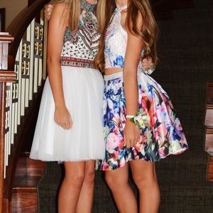 Two-Piece Multicolored Homecoming/ Event Dress
